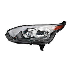 Left Driver Side Headlights w/Bulbs Compatible with Ford Transit Connect 2014-2018 Black Trims Halogen Headlamp Replaces OEM DT1Z13008P FO2502327