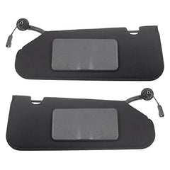 Left Driver & Right Passenger Side Sun Visor Compatible with Chevrolet Corvette C6 05-13 Replaces 23142243 23142245 Sunvisors with Bright LED Lights