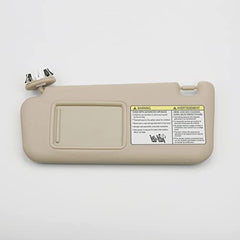 Front Left Driver Side Sun Visor with Vanity Light Compatible with Toyota RAV4 2006-2013 Replace 74320-42501-B3 (Beige)