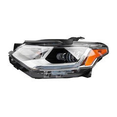 LED Headlight W/LED DRL Compatible With Chevy Traverse 2018-2021 Left Driver Side Headlights Assembly Black Chrome Housing Replace# 84887859 GM2502487