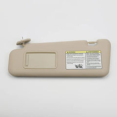 Front Left Driver Side Sun Visor with Light Compatible with Toyota Highlander 2008-2013 74320-48180-E0 (Beige)