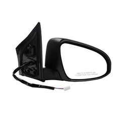 Passenger Side Mirror Compatible with Toyota Corolla 2014-2019 Manual Folding Power Adjustable Glass Non-Heated Rearview Mirror Black 3Pins Replace# 8791002F81C0