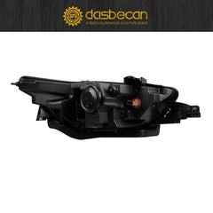 Halogen Headlamp Compatible With Ford Taurus 2013 2014 Left Driver Side Black Housing Clear Lens Headlamp Assembly Replaces# DG1Z13008C FO2502310