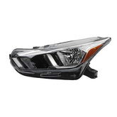 Halogen Headlight Compatible With Nissan Versa 2020-2022 Left Driver Side Chrome Housing Headlight Assembly Replaces# NI2502273