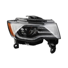 HID Headlights Compatible With Jeep Grand Cherokee 2017-2021 Black Housing Xenon Projector Headlamp Assembly w/LED DRL Right Passenger Side