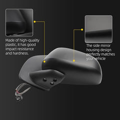 Driver Left Side Non-Heated Mirror Compatible with Nissan Frontier 2005-2021 Nissan Pathfinder 2005-2012 Manual folding Power Glass Black 3 pins - Dasbecan