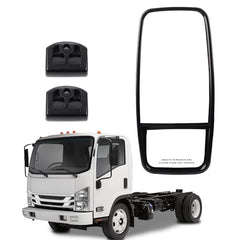 Driver Side Mirror Compatible with 2008-2023 ISUZU NPR NPR-HD NQR NRR Outside Left Door Mirror Replace# 8980493150