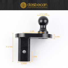 GNXA4085 4" Offset Ball Heavy Duty Gooseneck Hitch Ball Extender 20000 lbs GTW/ 5000 lbs VTW 2-5/16 Inch Diameter Ball Compatible with B&W Turnoverball Gooseneck Trailer Hitches