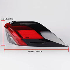 Left Driver Side Outer Tail Light with Wire Harness Compatible with Toyota RAV4 2019 2020 2021 Replace 81550-0R090 TO2805148 Rear Brake Lamp (No bulb inside)