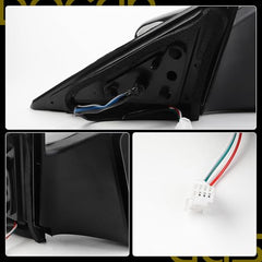 Right Passenger Side Door Mirror Compatible with Nissan Altima 2013-2018 Sedan Non-Heated Non-Folding Power Adjustable Glass Replaces NI1321223 963013TH0A Black 3Pins - Dasbecan