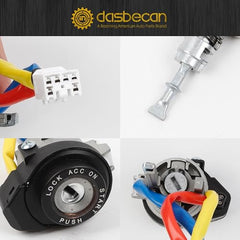 Ignition Switch Door Lock Cylinder with 2 Keys Compatible with Kia Optima 2011-2015 Rio 2013-2017 Replaces# 81970-2TA00 81900-1WK00 (6Pins)