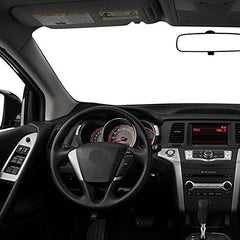 Left Driver Side Sun Visor with Light Compatible with Nissan Murano 2009 2010 2011 2012 2013 2014 Gray 96401-1AA1B