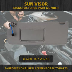 Left Driver Side Sun Visor Compatible with Honda Pilot 2016-2022 Honda Ridgeline 2018-2020 Replace 83280-TG7-A12ZB Sunvisor Replacement