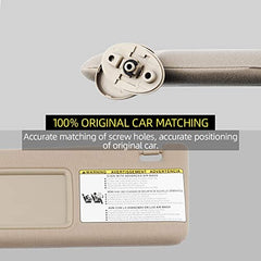 Left Driver Side Sun Visor Compatible with Toyota Tacoma 2005 2006 2007 2008 2009 2010 2011 2012 2013 2014 2015 Visor Assembly Without Light 74320-04181-E1