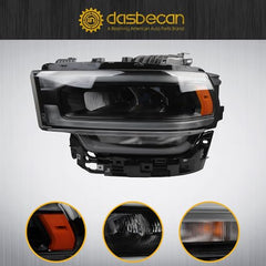 68360178AD Headlamp Compatible with 2019-2024 Dodge Ram 2500 3500 OE#68360179AD LH Driver Side Head Lights