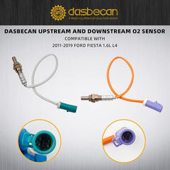 Upstream and Downstream Oxygen Sensor Set Compatible with Ford Fiesta 1.6L 2011-2019 O2 Sensor