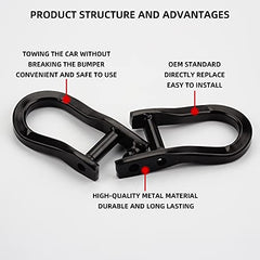 Front Tow Hooks Compatible with 2007-2019 Chevy Silverado GMC Sierra 1500 2019 Chevy Silverado GMC Sierra 1500 LD Replace 84072463