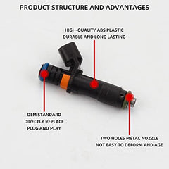 8PCS Fuel Injectors 2 Holes Nozzle Compatible with Ford 5.4 L V8 Expedition 2005-2006, F-150 F-250 F-350 2005-2007 Lincoln Navigator 2005-2007 Lincoln Mark LT 2006-2007 FJ817 5C3Z9F593D