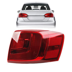 Passenger Tail Light Assembly Compatible with 2011-2014 Volkswagen Jetta Rear Lamp Outer Right Side with Halogen Bulbs Rear Taillight, Cannot fit to Hybrid Replaces# VW2805107 5C6945096D - Dasbecan