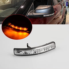 Left Mirror Light Turn Signal Lamp Compatible with Ford Explorer 2011-2019 Driver Side Led Indicator Lights Replaces# BB5Z-13B375-A BB5Z13B375A