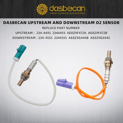 Upstream and Downstream Oxygen Sensor Set Compatible with Ford Fiesta 1.6L 2011-2019 O2 Sensor