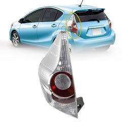 Tail Light Assembly Left Driver Side Compatible with 2012 2013 2014 Toyota Prius C Taillight Lens Cover w/o Bulbs Replaces# 81561-52880
