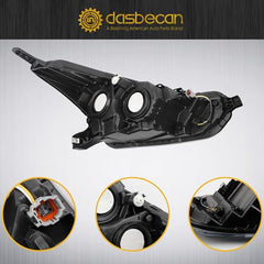 Halogen Headlight Compatible With Nissan Versa 2020-2022 Left Driver Side Chrome Housing Headlight Assembly Replaces# NI2502273