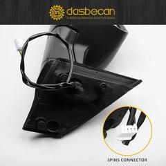 Left Driver Side Mirror Compatible with Honda CRV 2017-2022 Manual Folding Power Glass Non-Heated Rear View Mirror Replaces HO1320317 3Pins