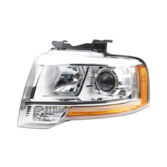 Halogen Headlight Compatible With Ford Expedition 2015-2017 Left Driver Side Headlights Assembly Chrome Housing Replaces# FL1Z13008F FO2502334