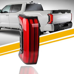 Left Driver Side Tail Light Assembly Rear Lamp LED Type Non Sequential Compatible with 2022 2023 2024 2025 Toyota Tundra Replace 81560-0C130 (3 Pin)
