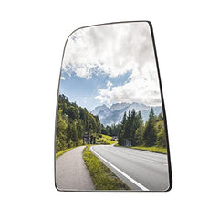CK4Z17K707 Left Driver Side Upper Mirror Glass Compatible with Ford Transit 150 250 350 2015 2016 2017 Heated Convex Mirror Glass With Rear Holder Replaces CK4Z17K707B