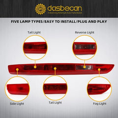 Left Driver Side Rear Bumper Brake Tail Light Fog Lamp Compatible with 2009-2016 Audi Q5 Replaces# 8R0945095B