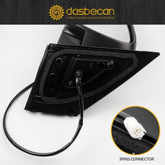 Driver Side Door Mirror Compatible with 2016 2017 2018 Toyota RAV4 Non-Heated Power Adjustable Manual Fold Spotter Mirror Rear View Left Side Mirror Black 3 Pins TO1320345 87940-0R210