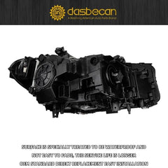 LED Headlamp w/LED DRL Compatible With BMW 5 Series G30 G31 M5 540i 530i 2017-2020 Headlight Assembly Left Driver Side Black Housing Clear Lens Replaces# 63117214965 63117439197