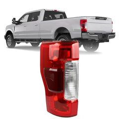Halogen Left Driver Side Tail Light Assembly Compatible with 2017 2018 2019 Ford F250 F350 F450 Super Duty Taillight Rear Lamp Replace KC3Z13405C Blind Spot Module Can be Installed