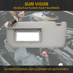 Left Driver Side Sun Visor Compatible with Nissan Altima 2019-2024 Sunvisor Replacement(Gray)