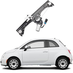 Front Left Driver Side Window Regulator Assembly w/Motor Compatible with Fiat 500 2012-2019 1.4L Replaces 751-648 68070267AD 68070267AE 68070267AC