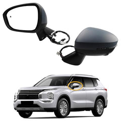 Left Driver Side Mirror Compatible with 2022-2024 Mitsubishi Outlander Mirror with Power Folding, 360° Camera, Power Heated Glass, Turn Signal, Blind Spot Replace# 7632F021 (9+1pins)