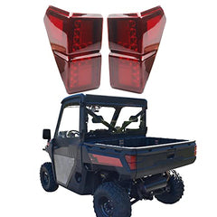 UTV Ranger LED Tail Lights Compatible with Polaris Ranger 1000 XP/Crew 2018 2019 2020 2022 Rear Brake Stop Running Lamps OEM 2413766 2413767 Pair Red