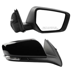 Right Passenger Side Mirror Compatible with Chevy Impala 2014-2019 Manual Folding Power Glass Heated with Turn Signal Puddle Light Black 8Pins Replaces 22936942