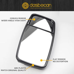 Driver Side Mirror Compatible with 2008-2023 ISUZU NPR NPR-HD NQR NRR Outside Left Door Mirror Replace# 8980493150