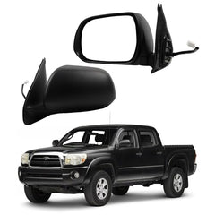 Driver Side Mirror Compatible With 2005-2011 Toyota tacoma Left Mirror With Manual Folding/Power Glass Replaces# TO1320256 Matte Black (3pins)