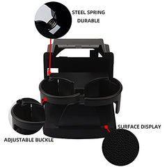 Rear Console Cup Holder Sub Assembly Replacement Compatible with Subaru Legacy Outback 2005-2009 Replaces# 66150AG01CWA Black