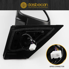 Driver Side Mirror Compatible with Toyota RAV4 2015-2018 Manual Folding Power Glass Heated Turn Signal Light Blind Spot Detection Black 8Pins Replace# 879400R190C0