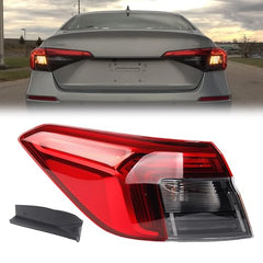 Left Tail Light Assembly Compatible with 2022 2023 2024 Honda Civic Rear Lamp Outer Driver Side W/Bulbs Replaces# 33550-T20-A01 HO2804123