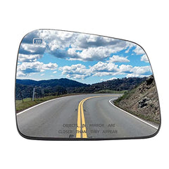 68082636AB Right Passenger Side Rear View Mirror Glass with Backing Plate Power Heated Compatible with Dodge Durango 2014-2019 Jeep Grand Cherokee 2011-2020 Replaces # 68082634AB