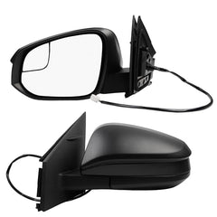 Driver Side Door Mirror Compatible with 2016 2017 2018 Toyota RAV4 Non-Heated Power Adjustable Manual Fold Spotter Mirror Rear View Left Side Mirror Black 3 Pins TO1320345 87940-0R210