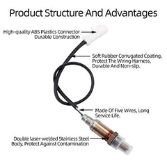 Upstream or Downstream Oxygen Sensor Compatible with Ford F150 1997-2003 E150 E250 1997-2005 Explorer 1996-2005 Lincoln Mazda Mercury Replaces# 11171843 15717 234-4127 234-4071 (2PCS)