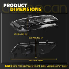 fog light Compatible With Lincoln MKZ 2013 Pair