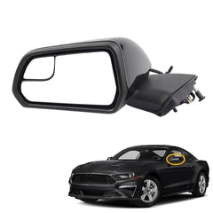 Left Driver Side Mirror Assembly Compatible with Ford Mustang 2015-2020 with Spotter Glass Replaces FO1320595 FR3Z17683L-PFM FR3Z17D743AAPTM Black 3Pins